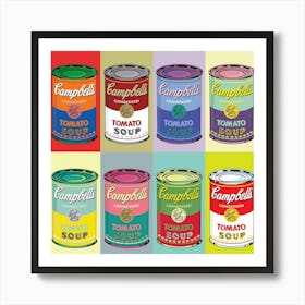 CAMPBELL´S SOUP 8 | POP ART Digital creation | THE BEST OF POP ART, NOW IN DIGITAL VERSIONS! Prints with bright colors, sharp images and high image resolution. Art Print