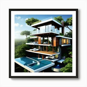 Tree House In The Jungle Art Print