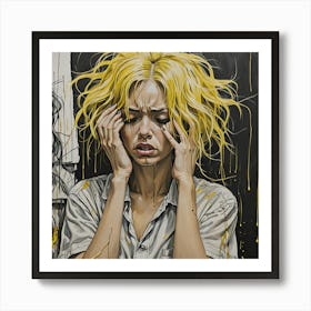 'The Girl With Yellow Hair' Art Print