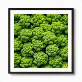 Close Up Of Green Broccoli 2 Art Print