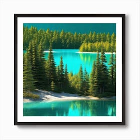 Lake In The Mountains 42 Art Print