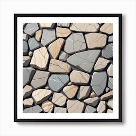 Stone Wall 75 Art Print