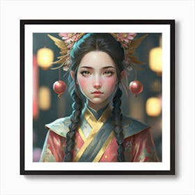 Miko Sakura Art Print