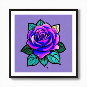 Rose Tattoo Design Art Print