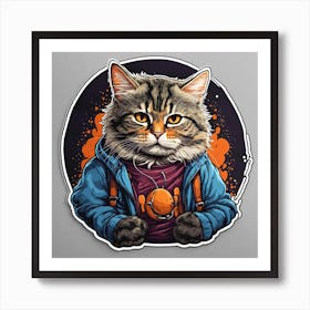 Cat In Space Art Print