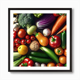 Colorful Vegetables 6 Art Print