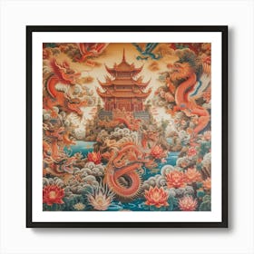 Chinese Dragon Painting 2 Art Print