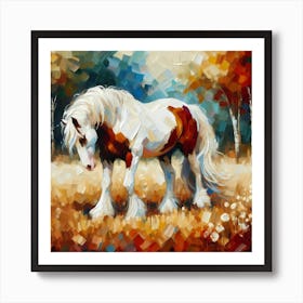 White & Brown Art Print