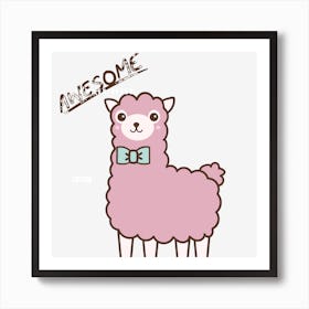 Cute Llama Art Print