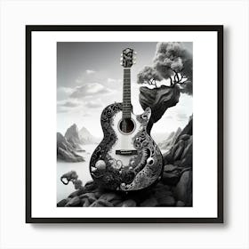 Yin and Yang in Guitar Harmony 18 Art Print