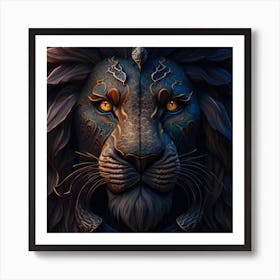 Lion Head Art Print