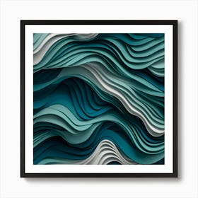 Abstract Wave Pattern Affiche