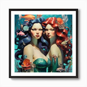 Mermaids Art Print