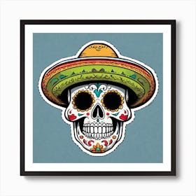 Day Of The Dead Skull 40 Art Print