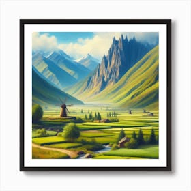 A beautiful, attractive image of a valley Art Print