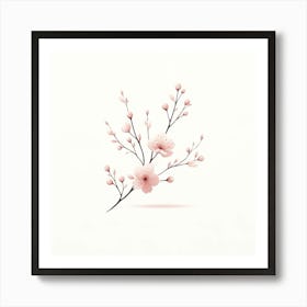 Sakura Blossom Illustration Póster