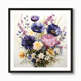 Tranquil Wildflower Trails Art Print