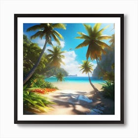 Tropical Beach 7 Art Print