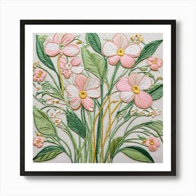 Pink Flowers 1 Art Print