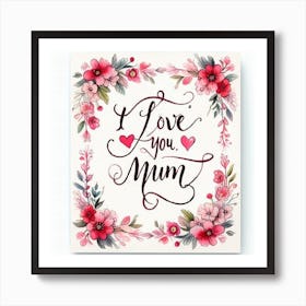 I love you MuM 1 Art Print