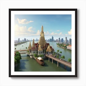 Thailand City Art Print