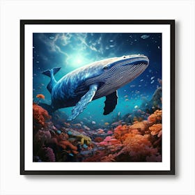 Firefly Colossal Sky Whale Amidst A Celestial Garden 98003 Art Print