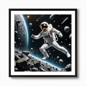 Embracing Infinity: An Astronaut's Cosmic Dream Art Print