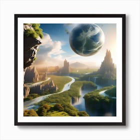 Planet In The Sky Art Print