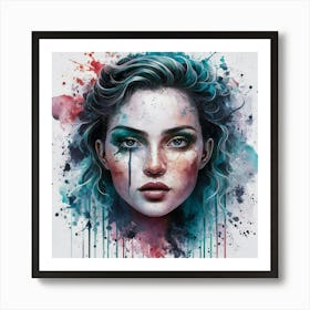 Woman'S Face 9 Art Print