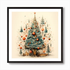 Christmas Cascade Canvas Art Print