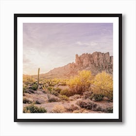 Superstition Mountain Desert Art Print