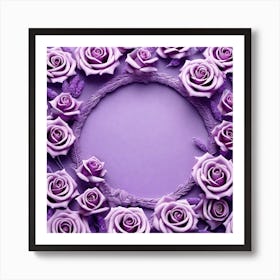 Purple Roses Background 1 Art Print