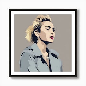 Pop Portrait of a blonde teen Art Print