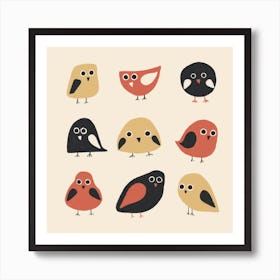 Bird shapes Art Print