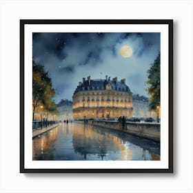 Love in the Parisian Air Parisian Café Culture Art Print