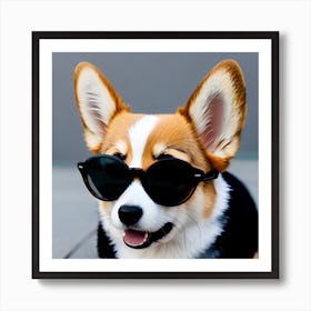 Corgi Wearing Sunglasses 6 Art Print