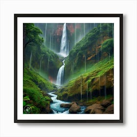 Water falling from the sky Art Print