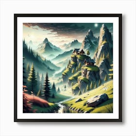 Landscape Painting 139 Art Print