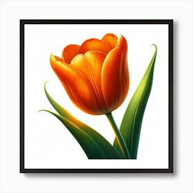 Orange Tulip Art Print