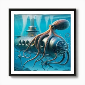 Sci fi sub attack 3 Art Print