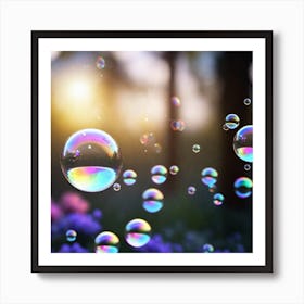 Bubbles In The Air 11 Art Print
