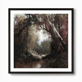 Stream In The Woods 1 Art Print