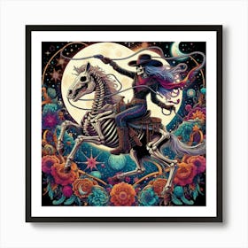 Skeleton Rider Art Print