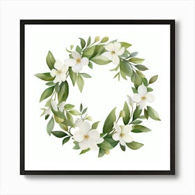 Wreath Of Magnolia Art Print