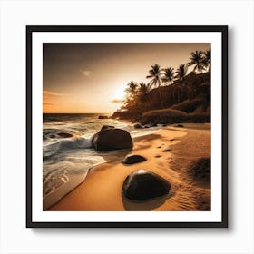 Sunset On The Beach 724 Art Print