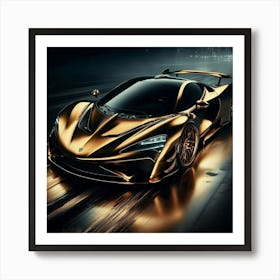 Golden Mclaren 7 Art Print