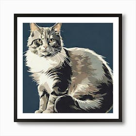 Illustration cat 5 Art Print