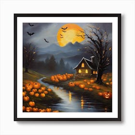 Halloween Pumpkins 20 Art Print