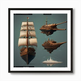 Default Create Unique Design Of Ship 1 Art Print