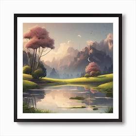 Landscape Painting 39 Art Print